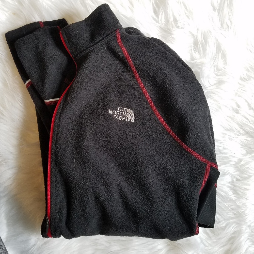 The North Face Mens XL Zip Up Jacket Red and Black
